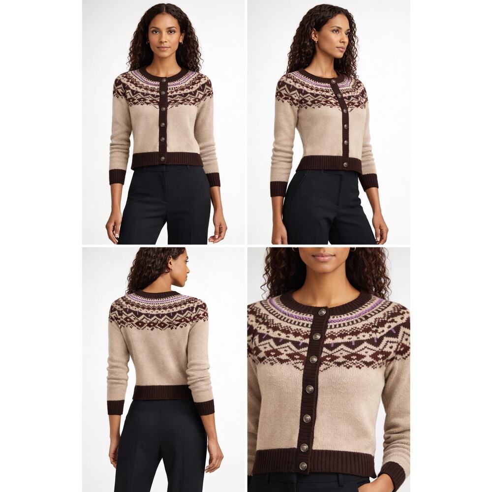 Vince Cashmere Fair Isle Cardigan Sweater – Women’s M – Sold at Bergdorf Goodman